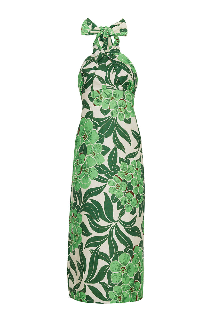 Perla Midi Dress | Palm Beach Green