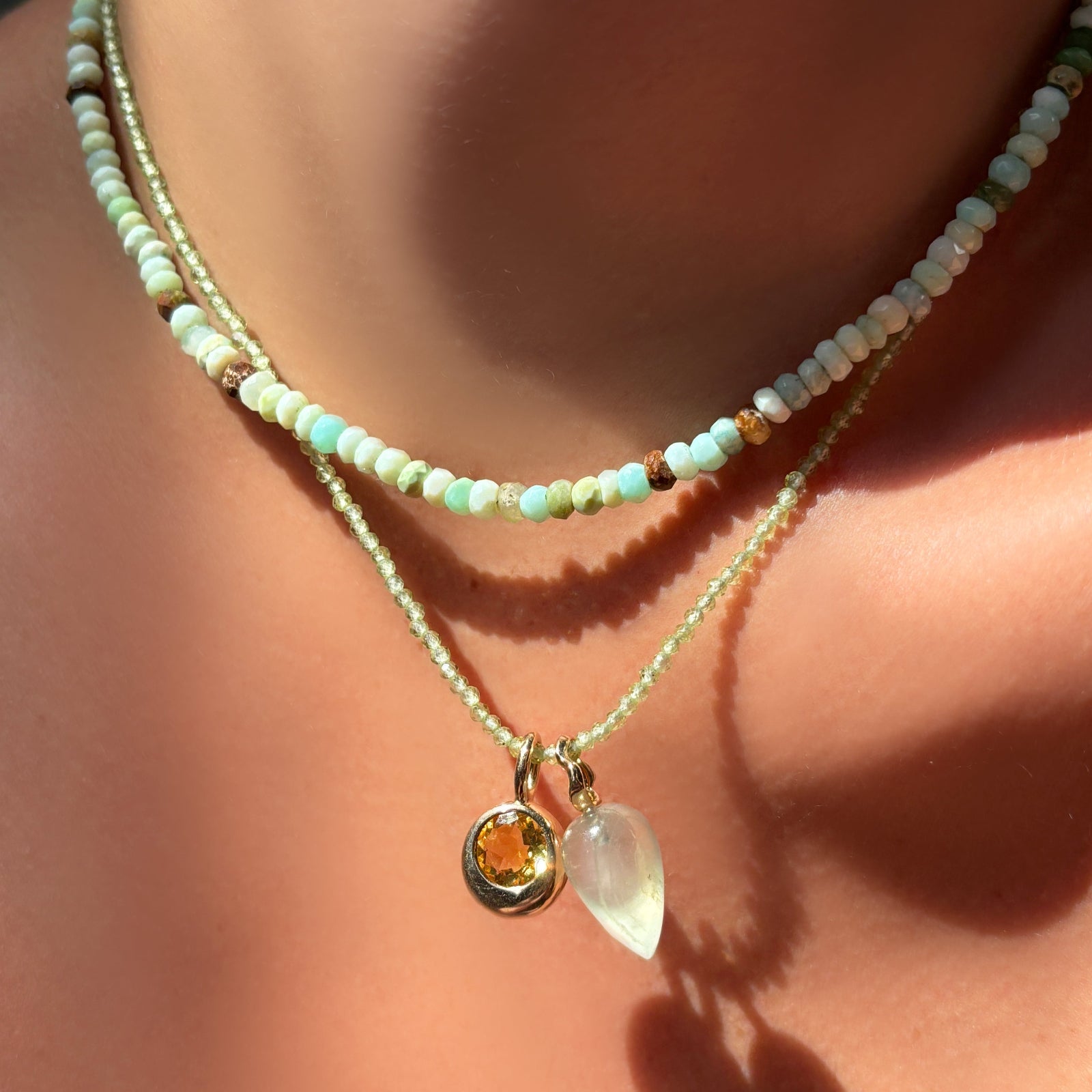 Skinny Gemstone Necklace
