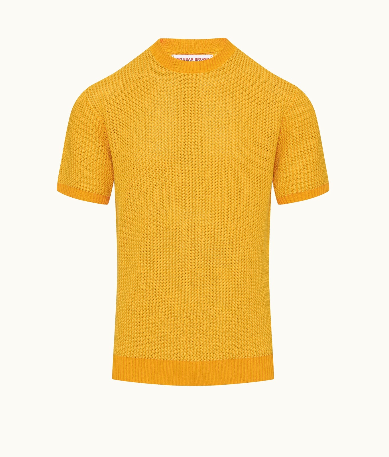 Pico Tailored Fit Two-Colour Chevron Cotton Knit T-Shirt | Eldorado/Calypso Orange