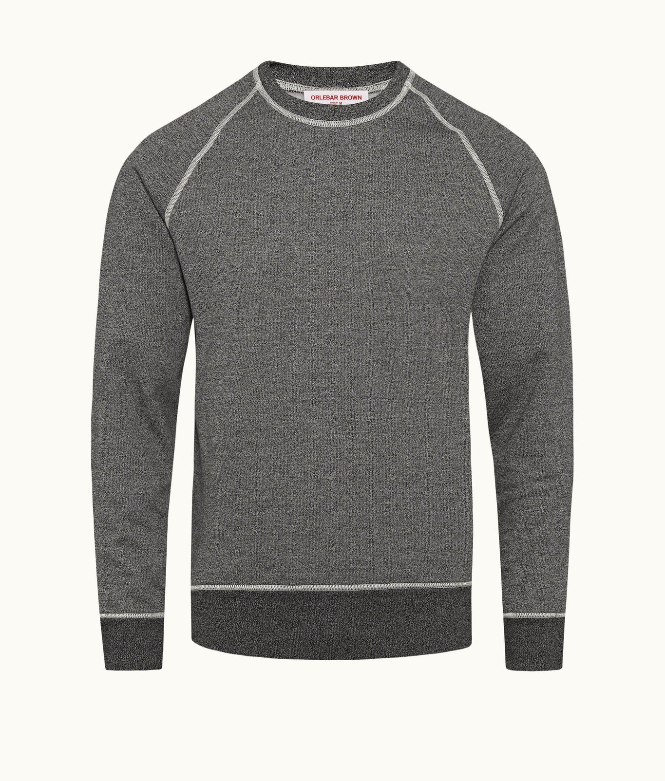 Pierce Classic Fit Contrast Stitch Sweatshirt | Mountain Grey