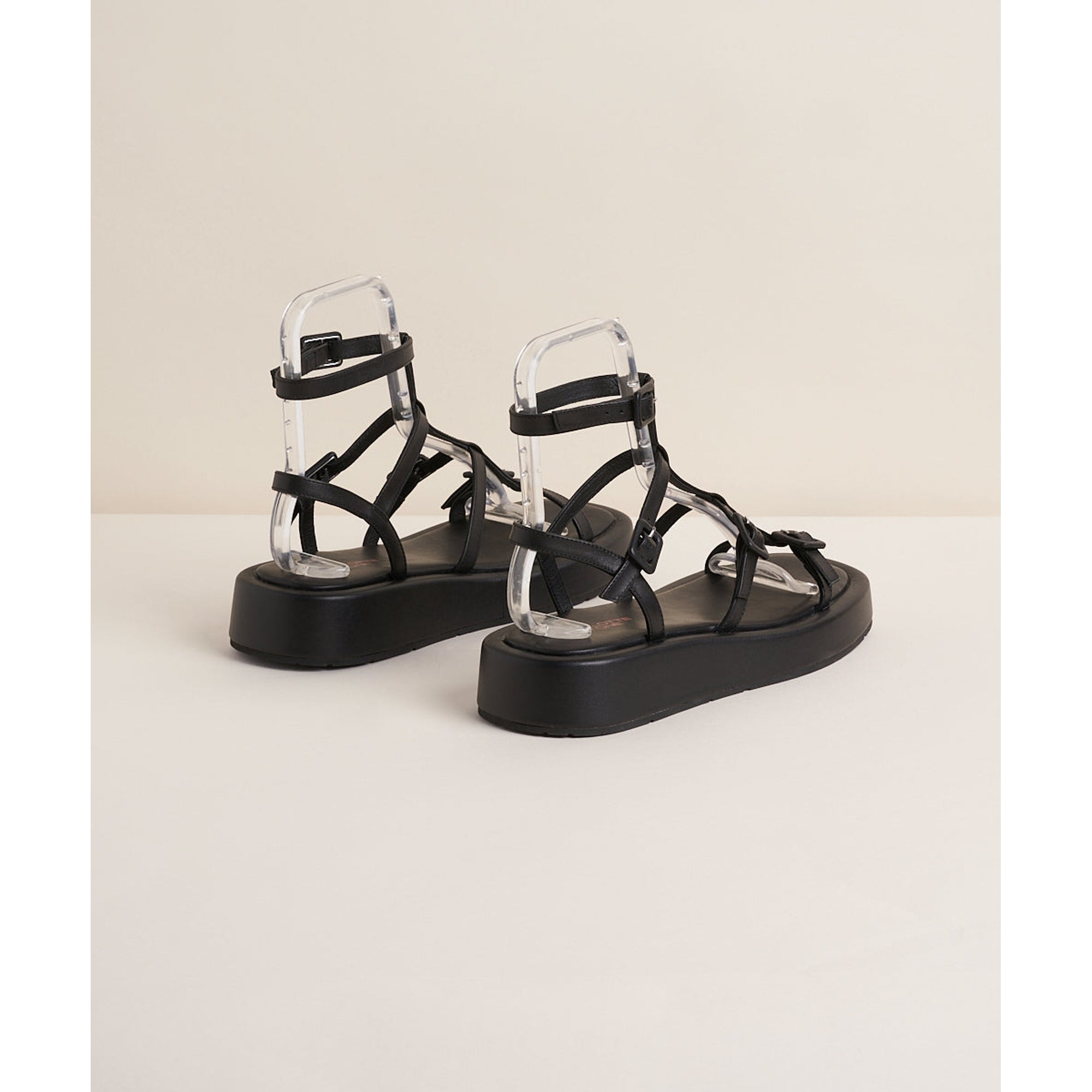 Pika Strappy Gladiator Sandal | Black