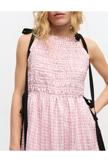 Pink Check Dress | Bleached Mauve