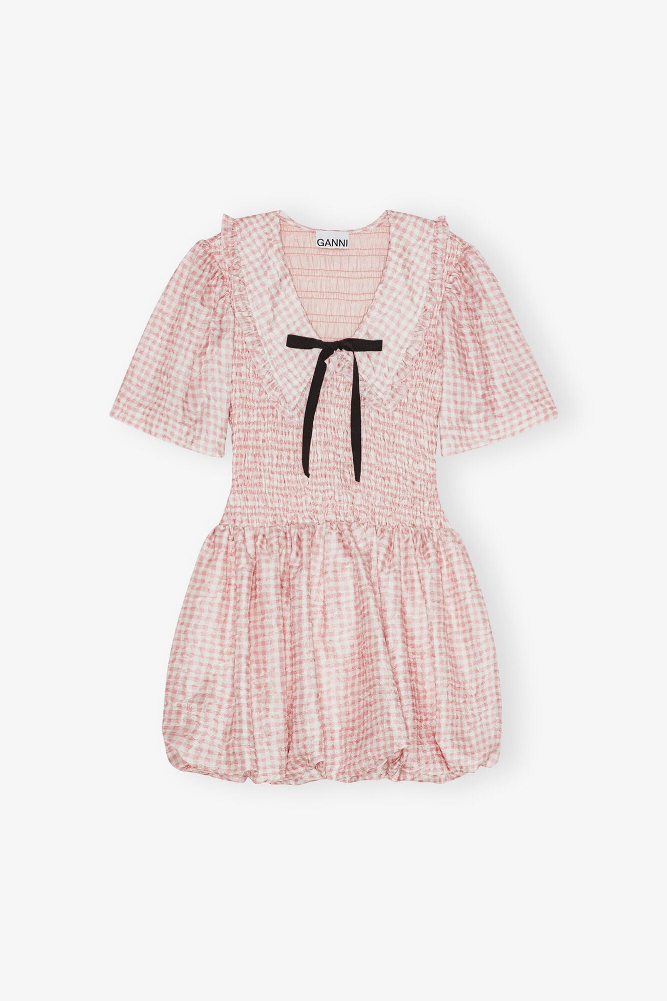 Pink Check Smock Dress | Bleached Mauve