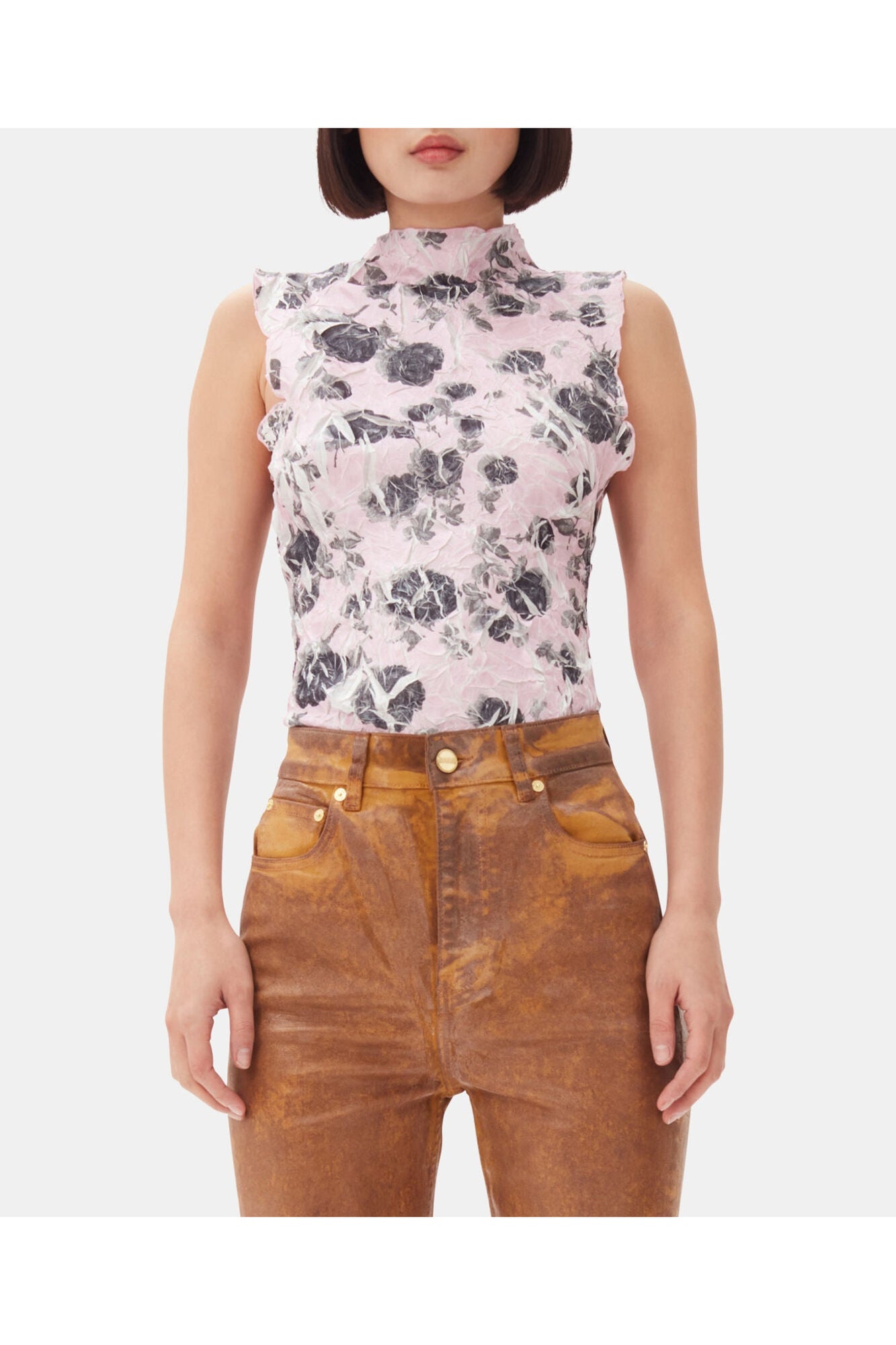 Pink Floral Printed Top | Corsage