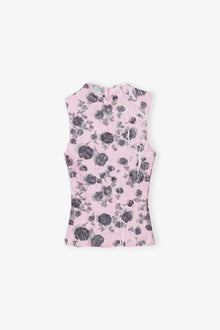Pink Floral Printed Top | Corsage