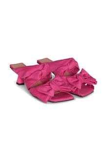 Pink Soft Kitten Heel Bow Mules | Love Potion