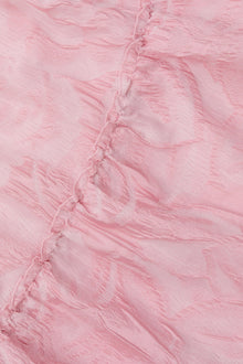 Pink Textured Cloqué Mini Dress | Bleached Mauve
