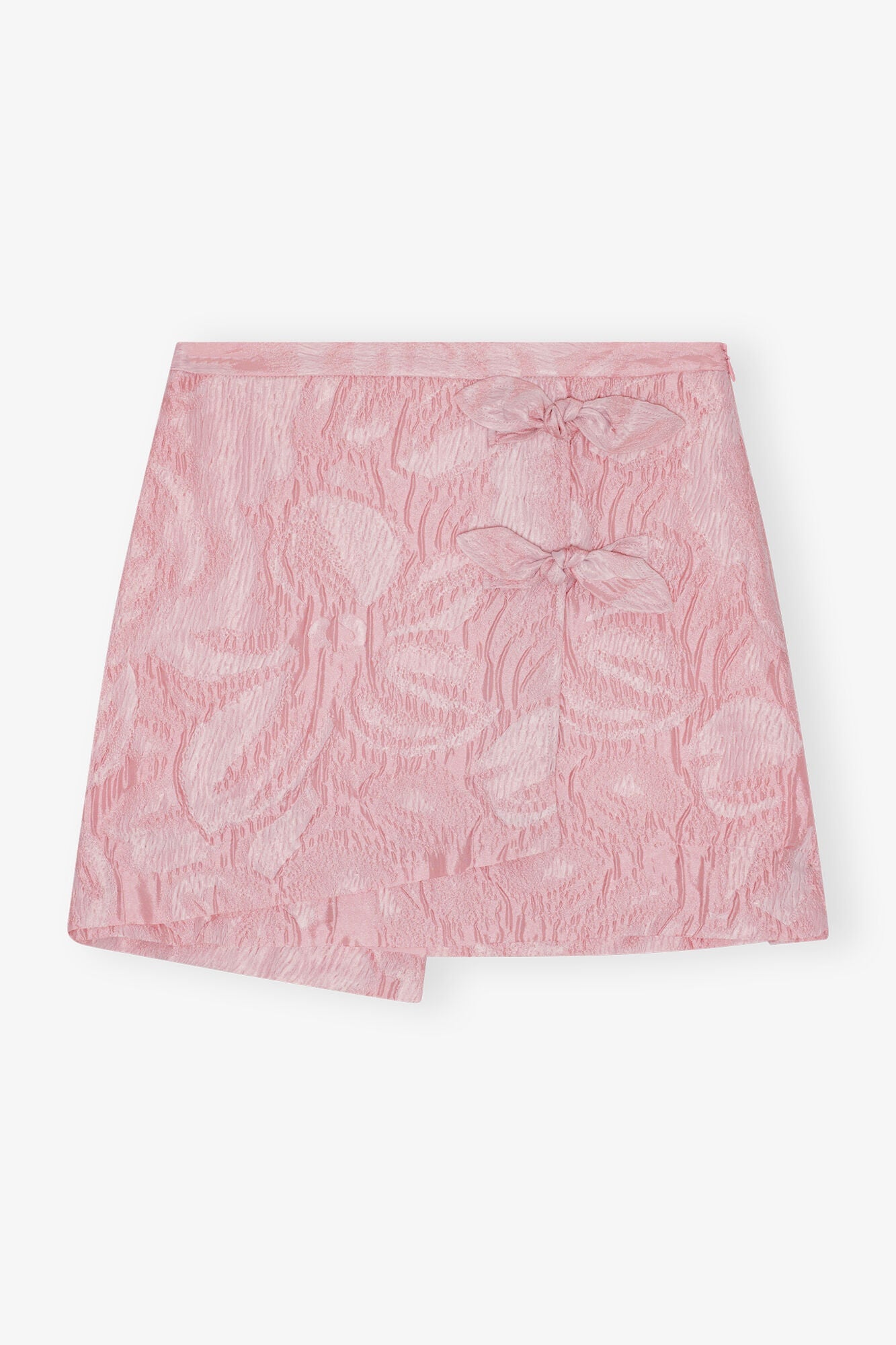 Pink Textured Cloqué Mini Skirt | Bleached Mauve