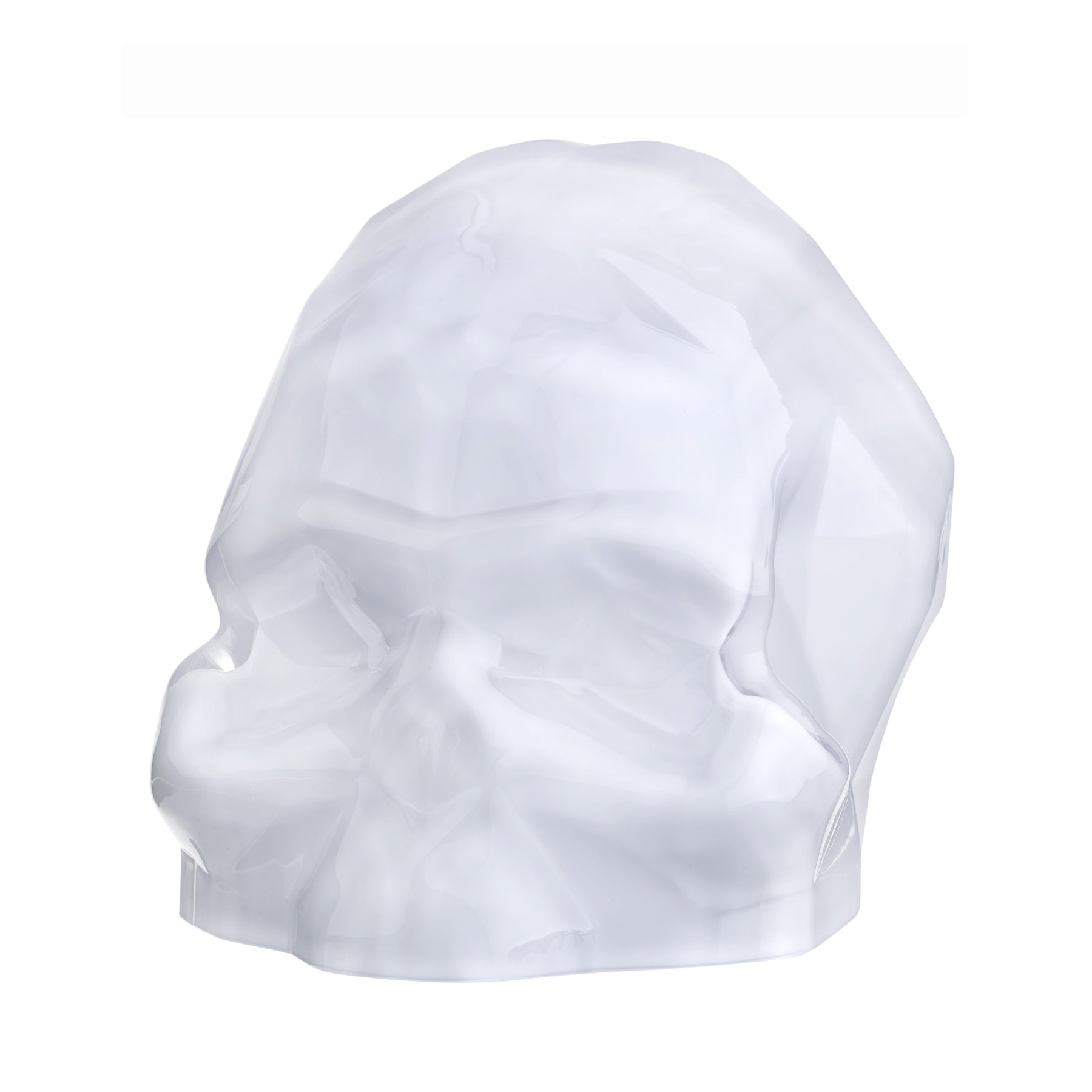Memento Mori Faceted Skull - Large | Opal White