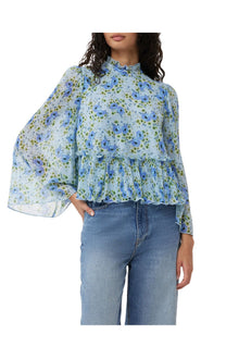 Pleated Georgette Blouse | Ice Water