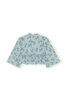 Pleated Georgette Blouse | Ice Water