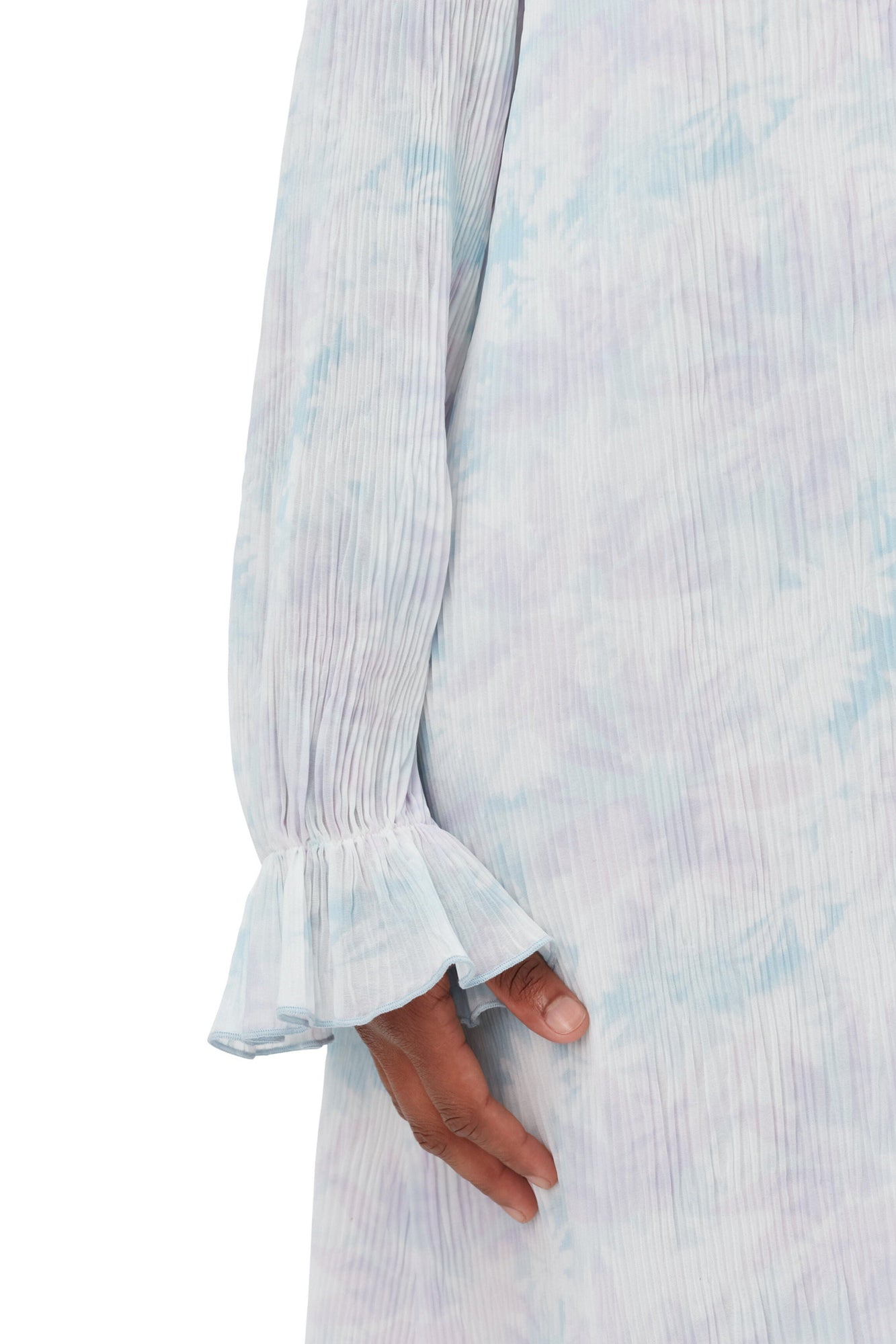 Pleated Georgette Midi Dress | Cherry Blossom