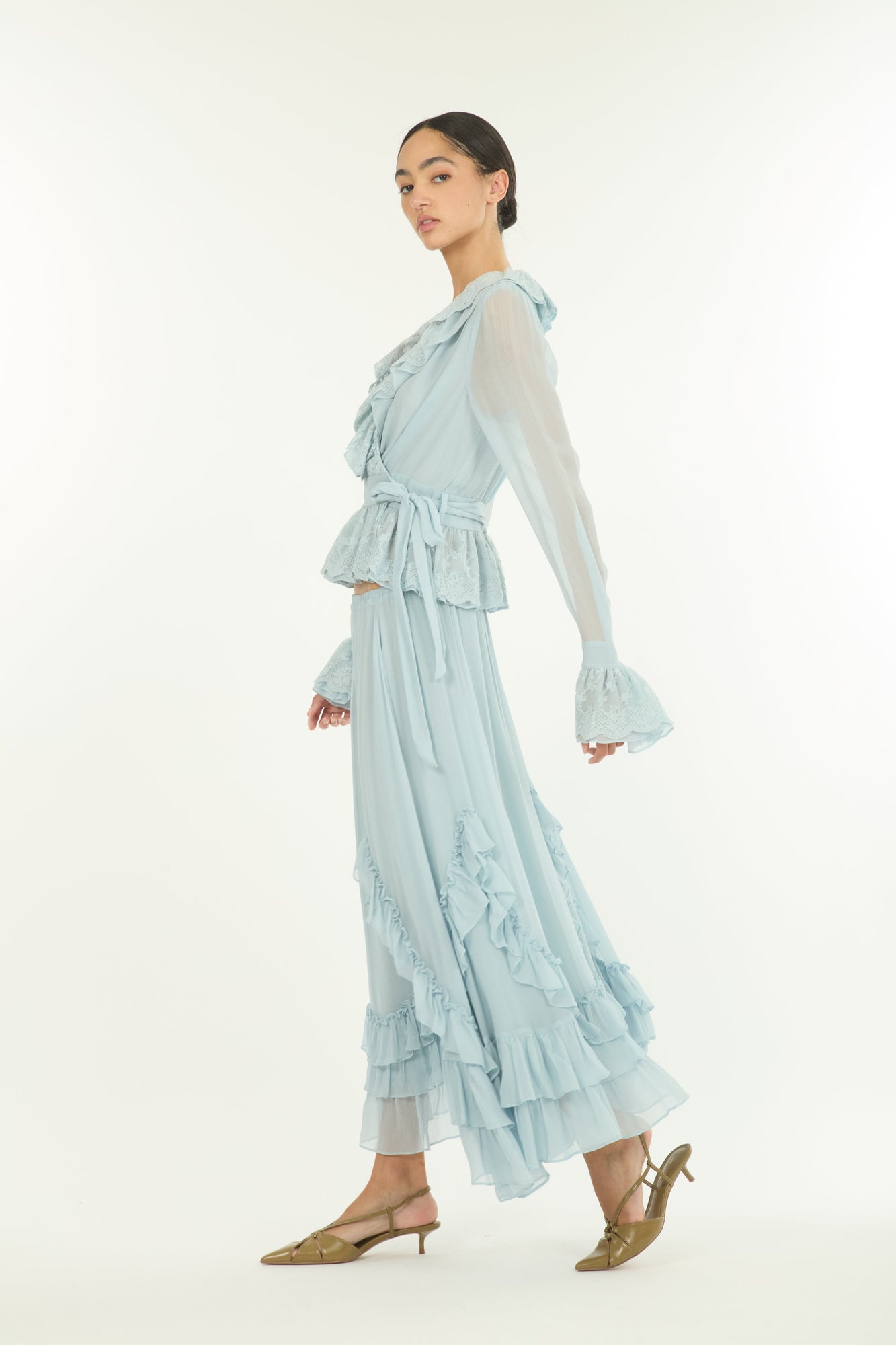 Poet Blouse | Powder Blue