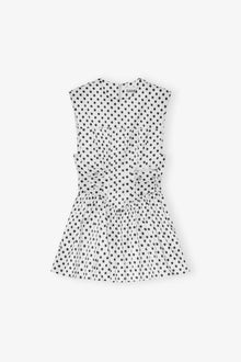 Polka Dot Satin Corset Mini Dress | Egret