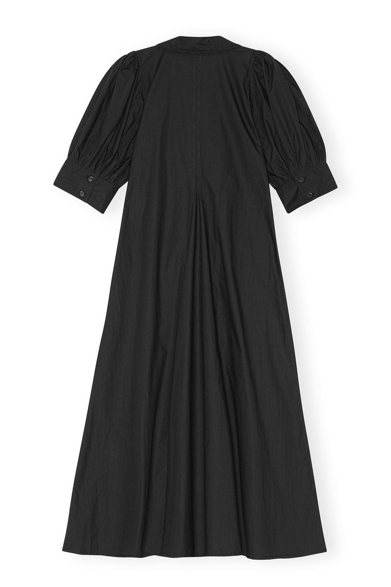 Poplin Midi Dress | Black