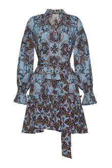 Poppy Dress | Blue Vintage Paisley