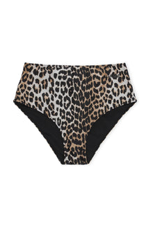 Print High Rise Bikini Briefs | Leopard (V2)