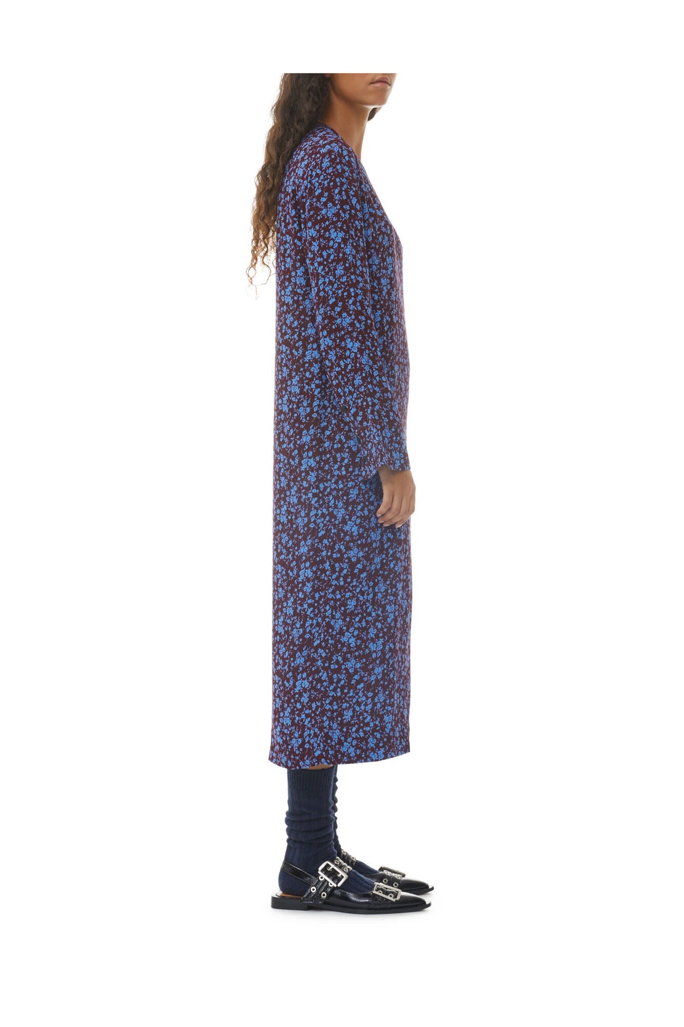 Printed Crepe Midi Dress | Port Royale