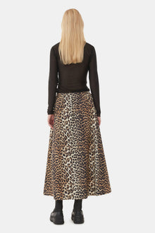 Printed Elasticated Maxi Skirt | Leopard