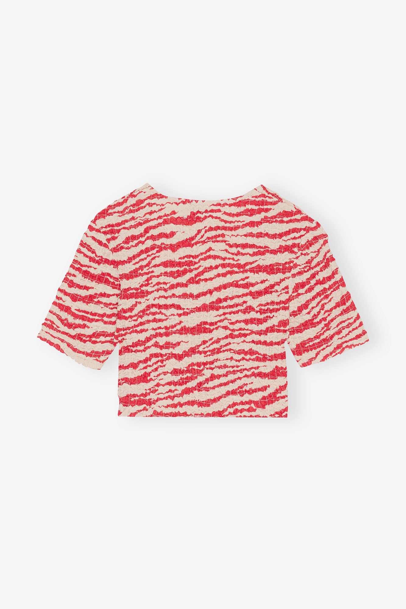 Printed Georgette Cropped Smock Blouse | Castle Wall