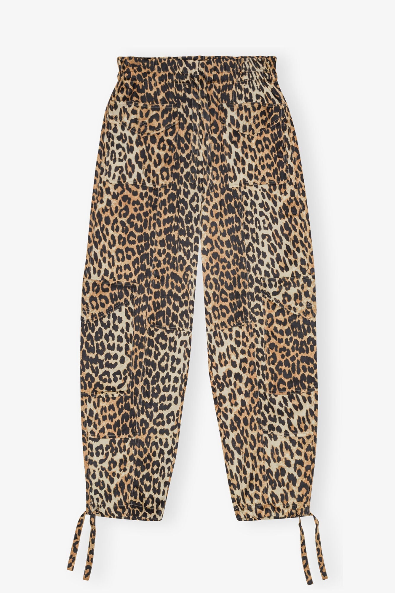 Printed Satin Trousers | Leopard