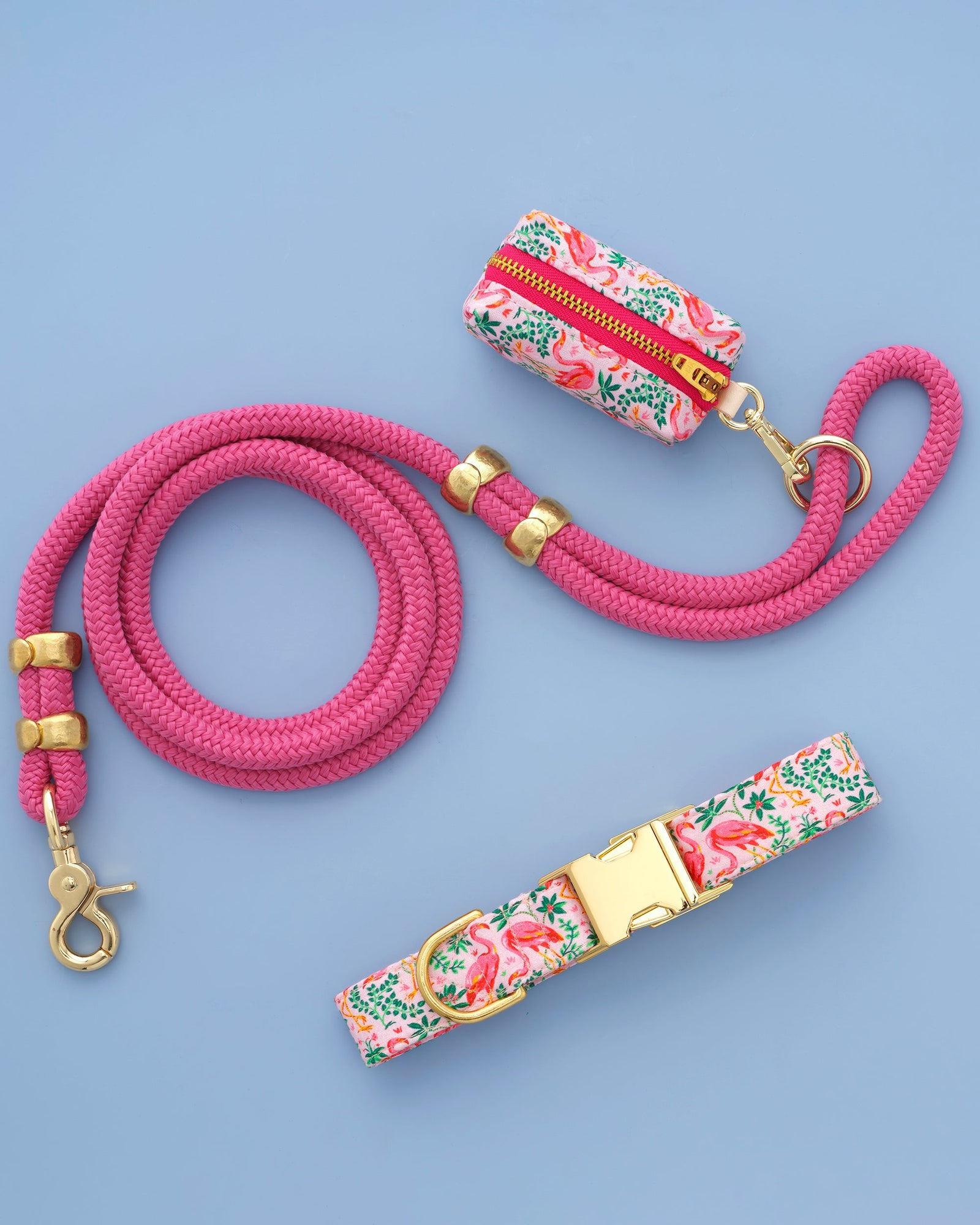 PF x The Foggy Dog - Marine Rope Dog Leash - Hot Pink - Printfresh