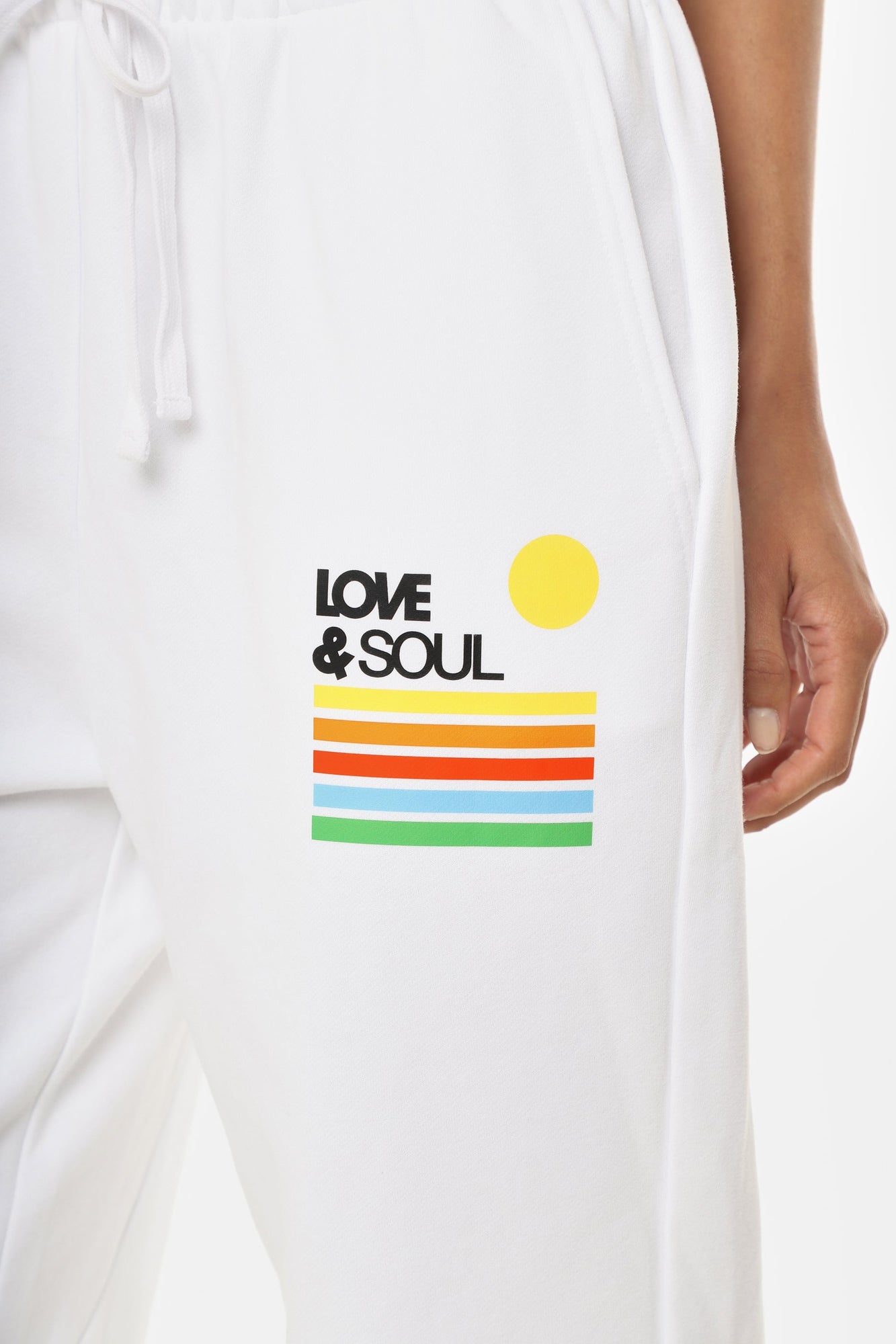 Love & Sports | Rainbow Love & Soul Sweatpant | White