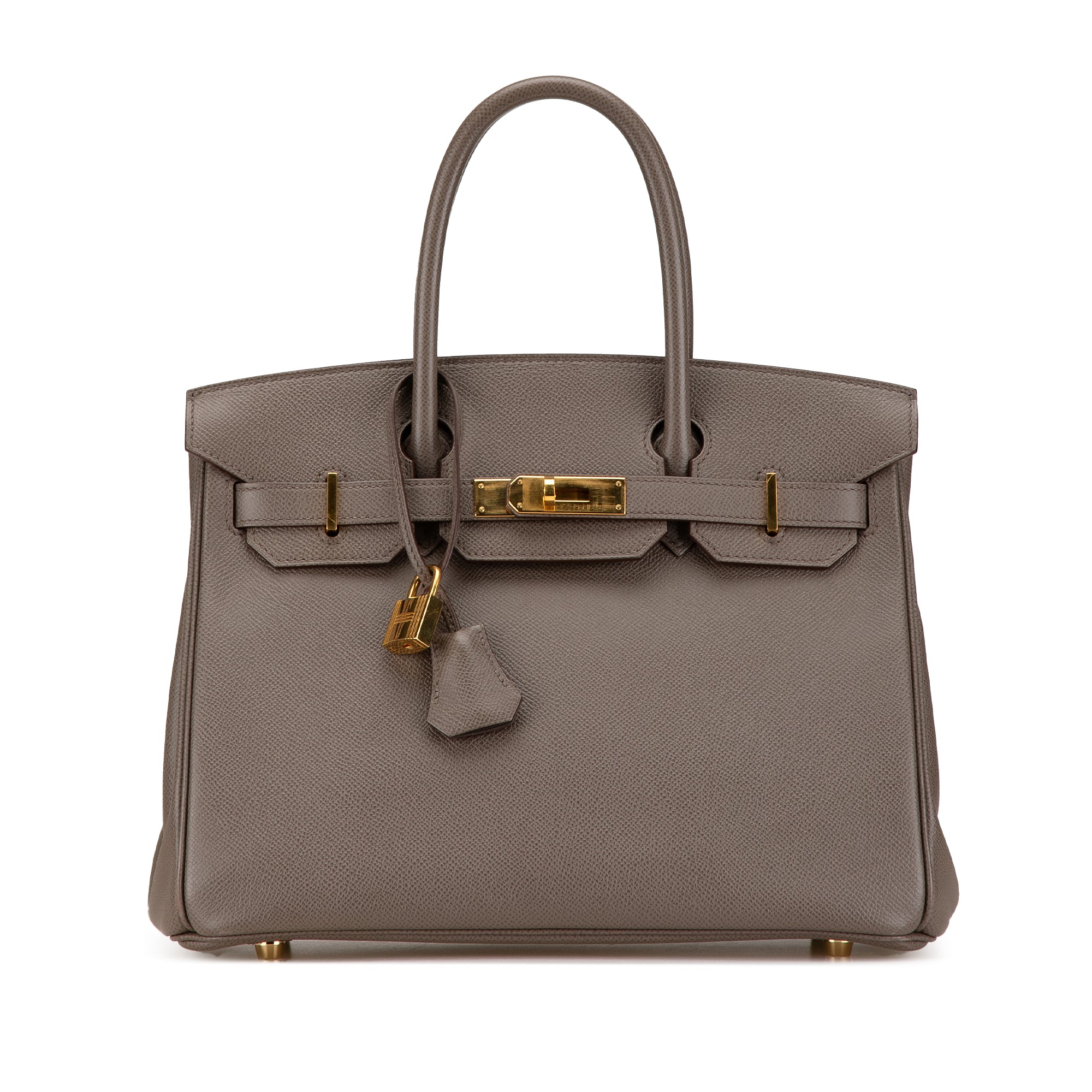 Hermes | Pre-Owned Epsom Birkin Retourne 30 | Brown/Taupe