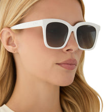 Womens | Meredith Sunglasses | White Cloud | Grey Gradient Polarized Lenses
