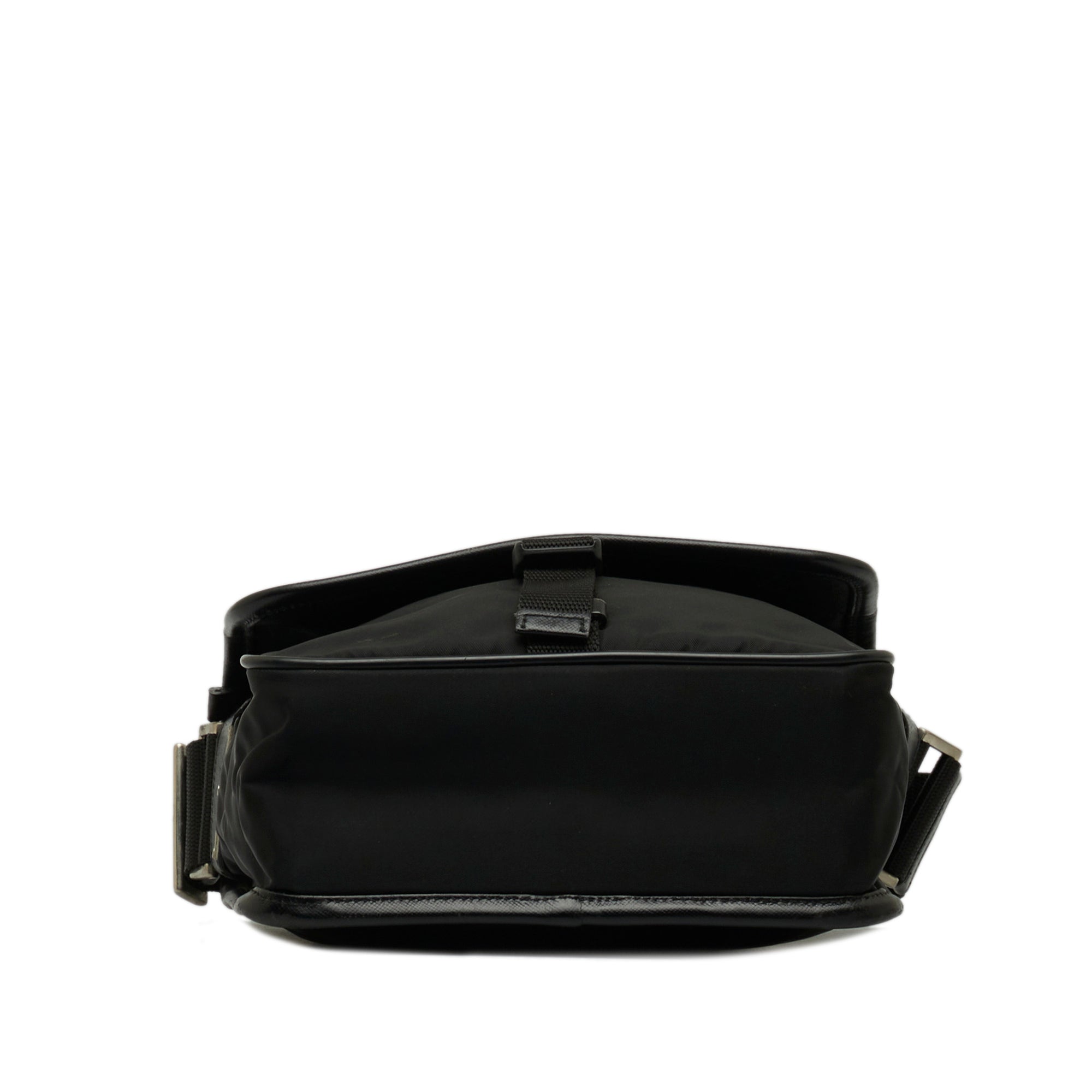 Prada | Pre-Owned Tessuto Buckle Messenger Bag - III | Black
