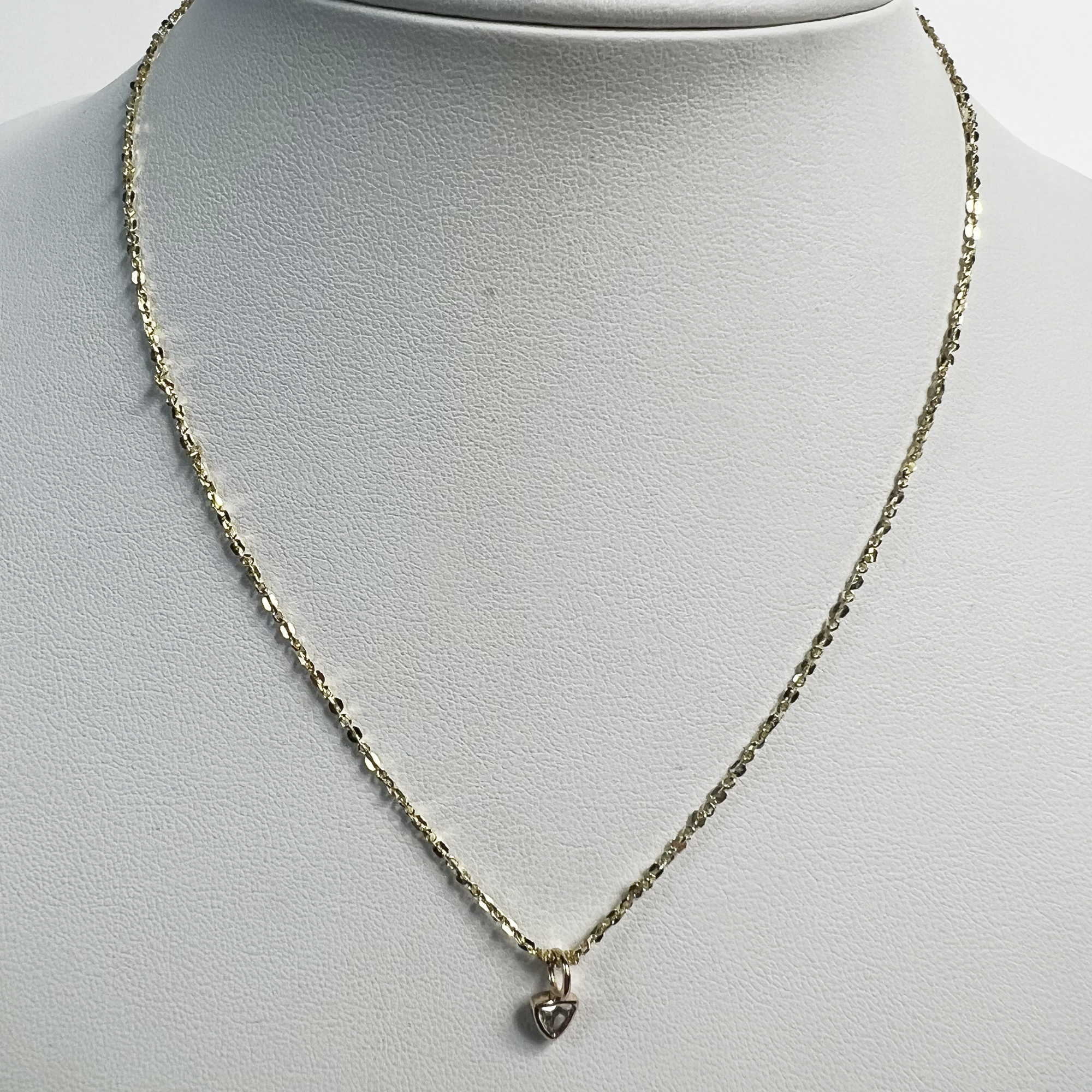 Trillion Cut Diamond Choker | 10K Yellow Gold | White Diamond