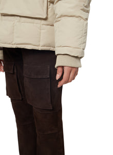 Womens | Quilted Mid Puffer Jacket | Light Khaki