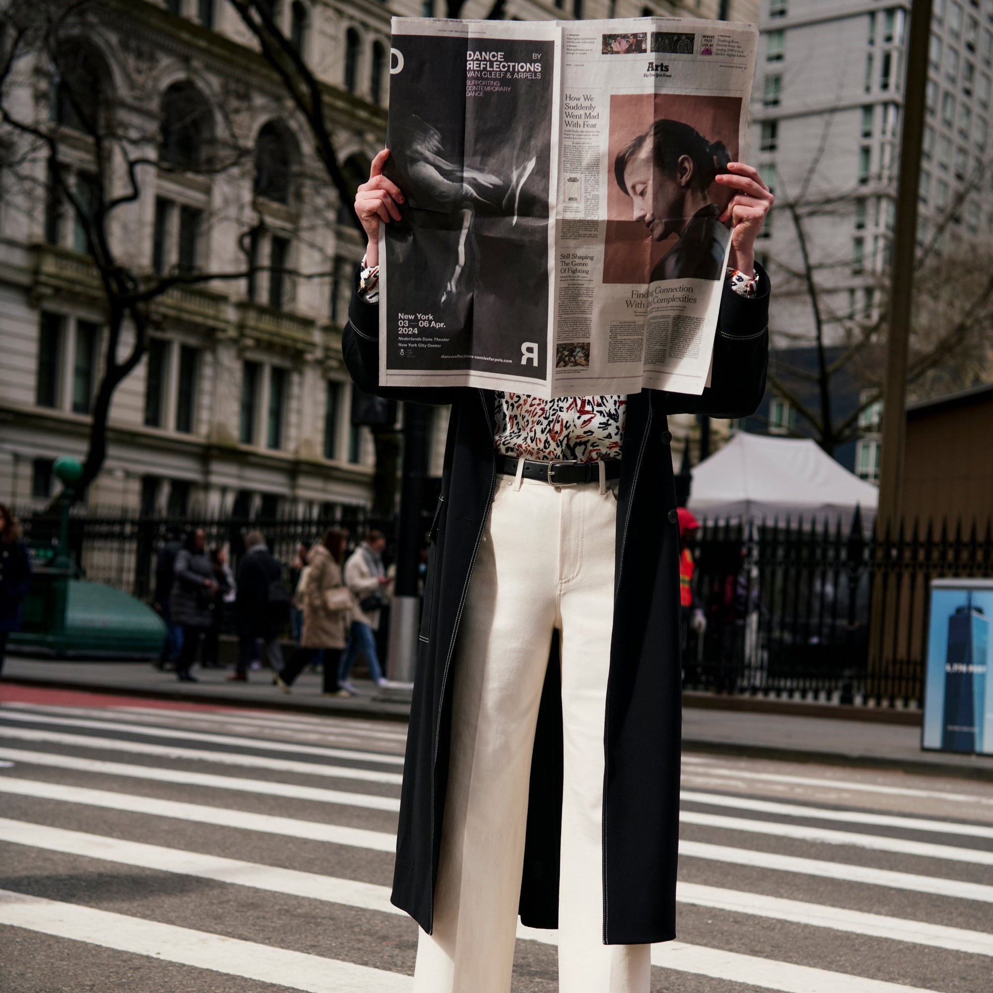 Front image of a woman wearing the Milo Jean in Tusk | Exclude