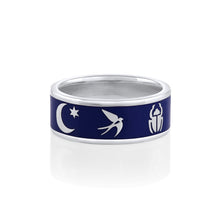 Women | Seven Fortunes – Midnight Blue Enamel | 14k White Gold