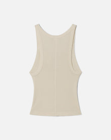 Womens | Hanes V Cut Ribbed Tank | Shortbread