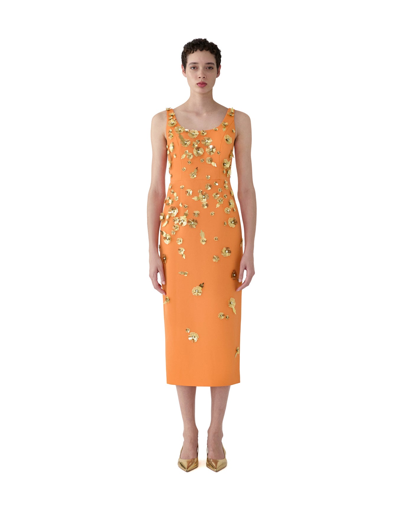 Embroidered Scoop Neck Midi Dress | Tiger Lily