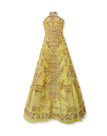 Embroidered Strapless Ball Gown | Daffodil