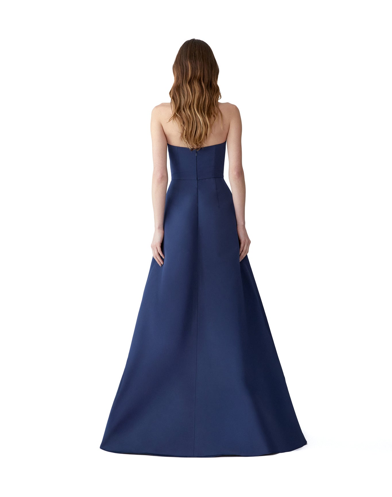Embroidered Strapless A-Line Gown | Midnight Multi