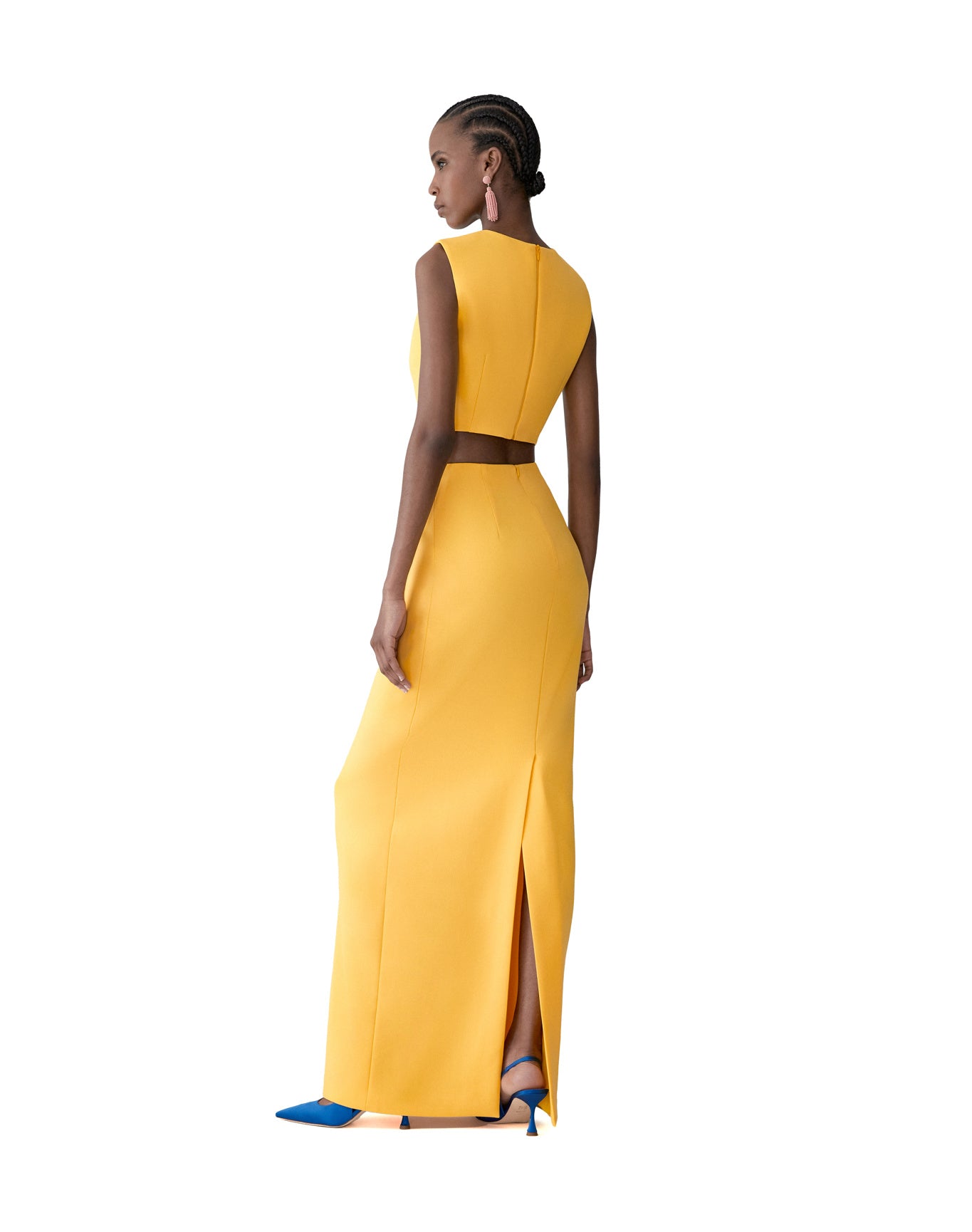 Sleeveless Crewneck Cropped Top | Daffodil