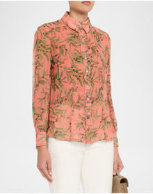 Long Sleeve Button Down Top | Sunset Multi
