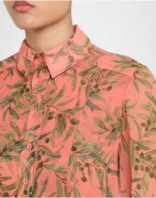 Long Sleeve Button Down Top | Sunset Multi