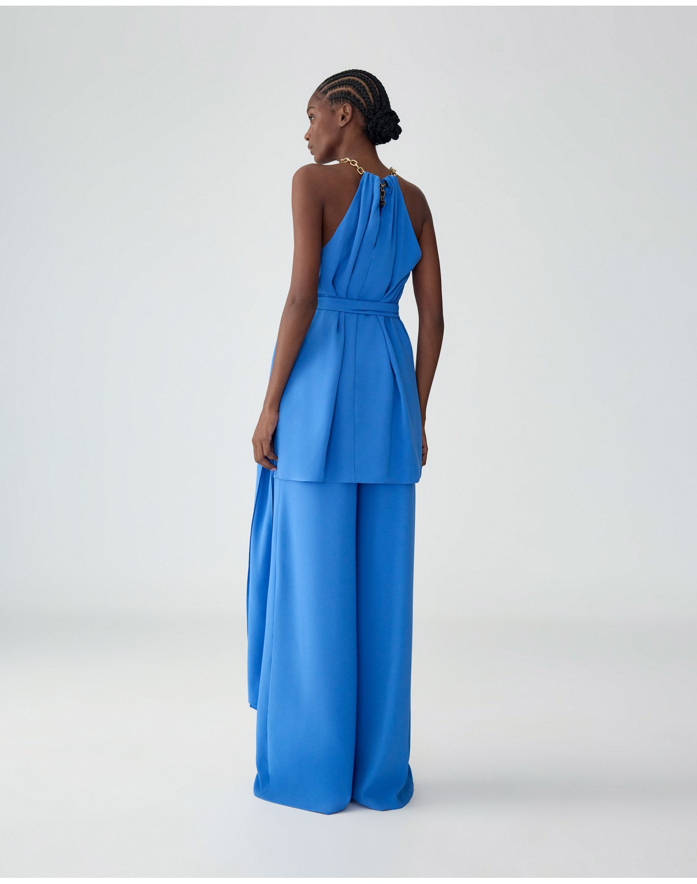 High Waist Wide Leg Pleated Pant With Waistband | Bluebell