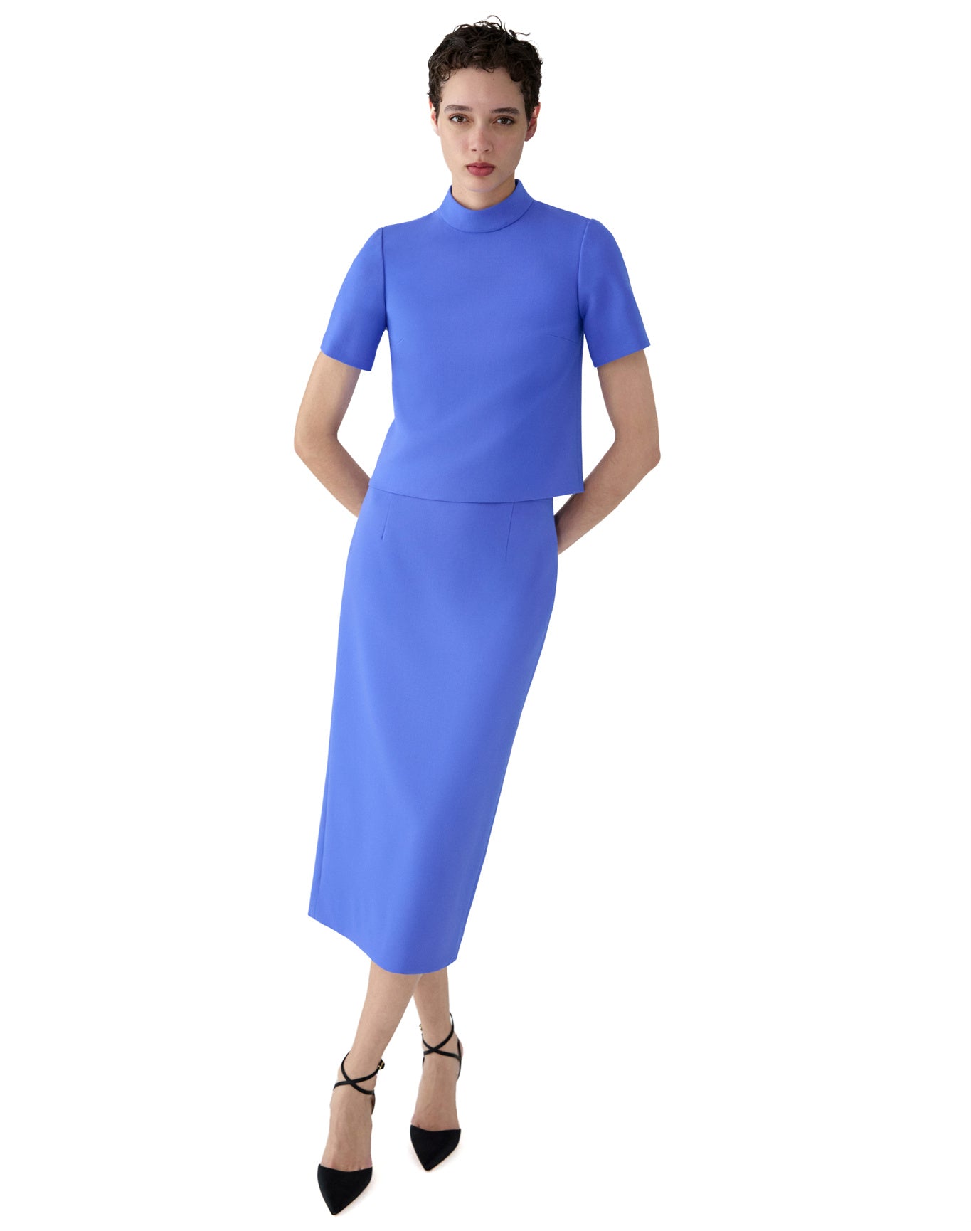 Midi Pencil Skirt | Bluebell