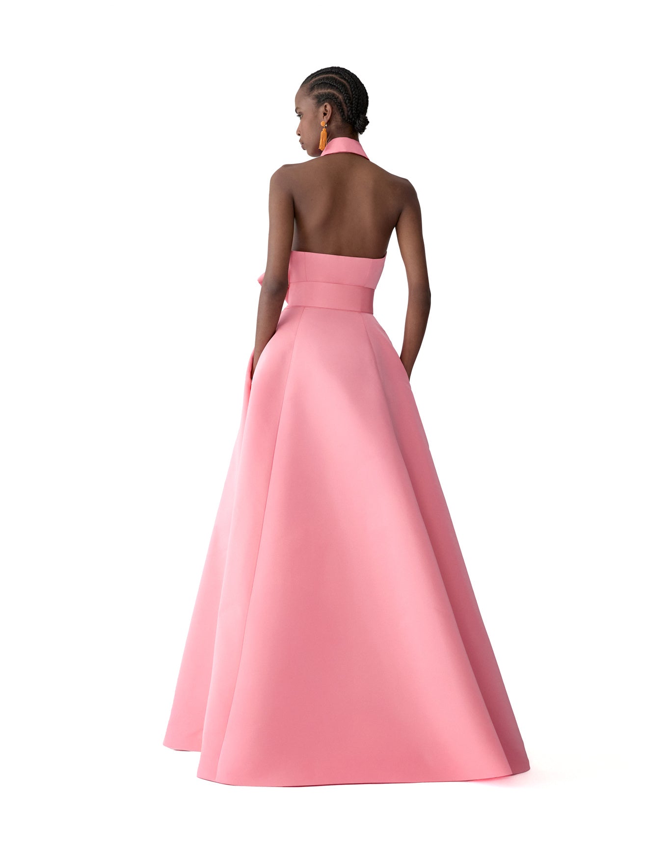 Halter Neck Gown With Sash | Sunset
