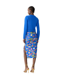Long Sleeve Crewneck Cardigan | Bluebell Multi