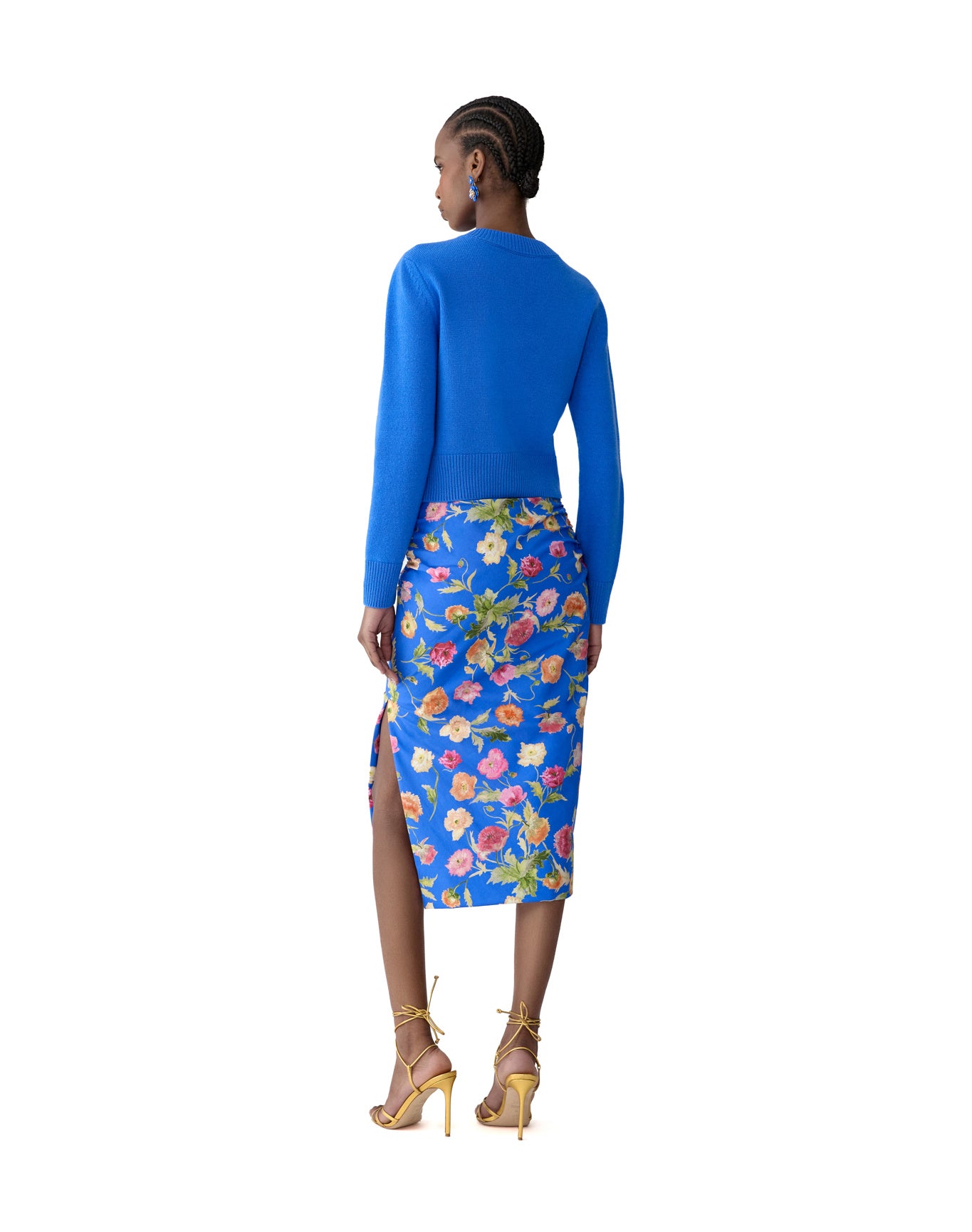 Ruched Midi Skirt | Bluebell Multi