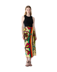 Rianna Nina Printed Scarf 115 x 180 cm | Daffodil/Multi