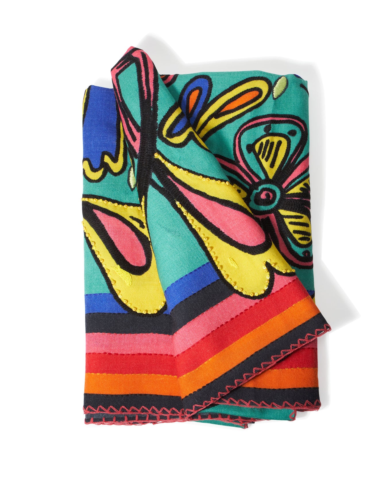 Rianna Nina Printed Scarf 115 x 180 cm | Turquoisemult