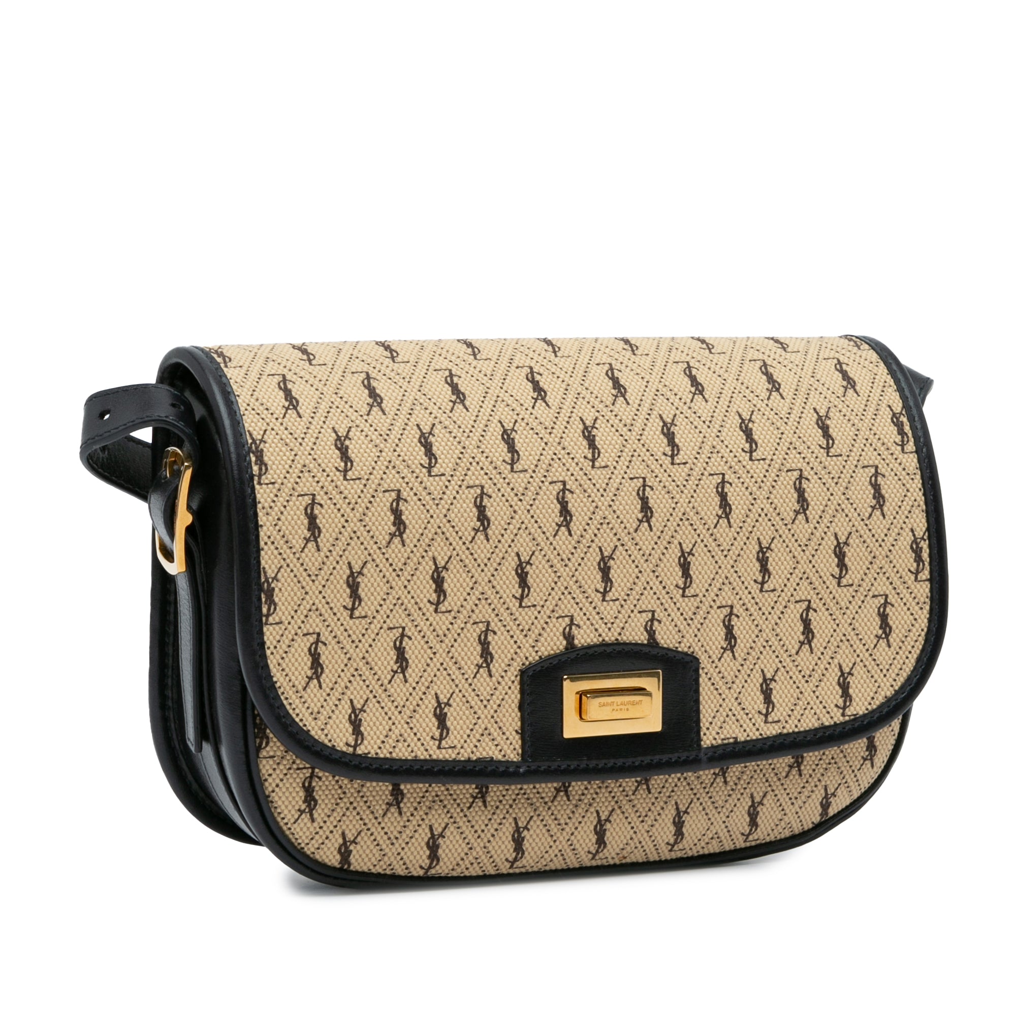 Saint Laurent | Pre-Owned Medium Canvas Monogram All Over Crossbody | Brown/Beige