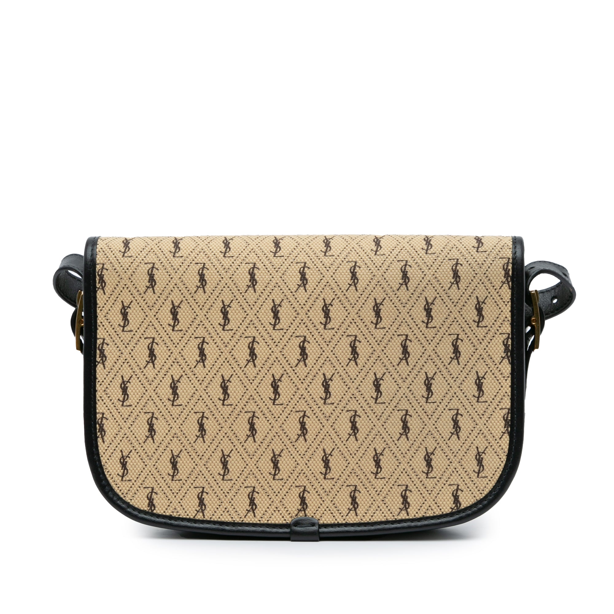 Saint Laurent | Pre-Owned Medium Canvas Monogram All Over Crossbody | Brown/Beige